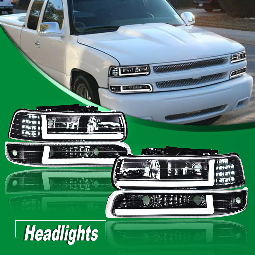 Shiyuan 99-06 Silverado/Suburban, Yuming/Jinmei LED, Brilliant DRL, Abundant Years