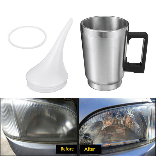 Car Headlight Lens Restoration Repair Kit Atomized Heating Cup Cigarette Lighter