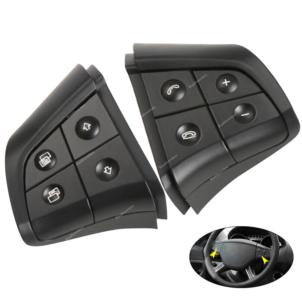 Qty 2 Fit for Mercedes-Benz W164 W251 W245 Steering Wheel Switch 4 Button Black