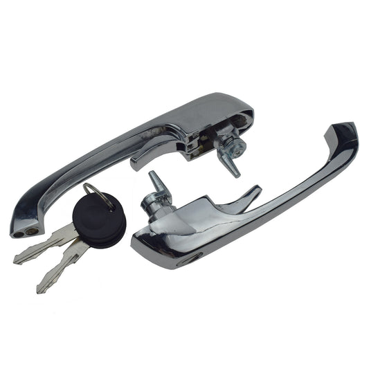 One pair of outer door handles with key 211837205N, suitable for Volkswagen Van Type 2 69-79.