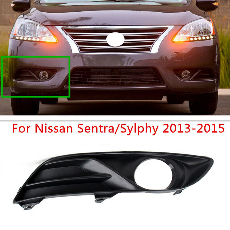 Right Side Front Bumper Fog Lamp Grille Cover for Nissan Sentra/Sylphy 2013-2015