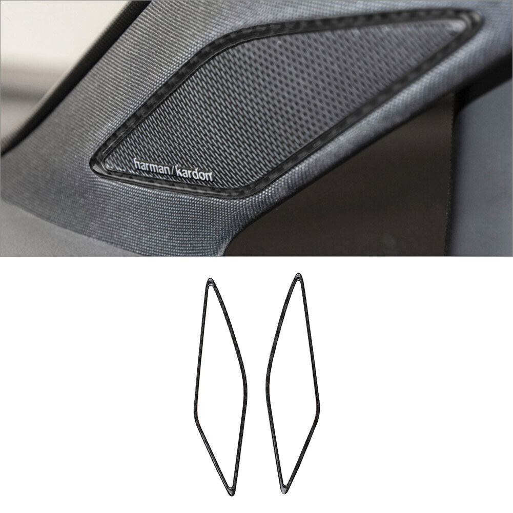 2X Carbon Fibre A Pillow Speaker Trim for VW for Golf 8 MK8 GTI 2021