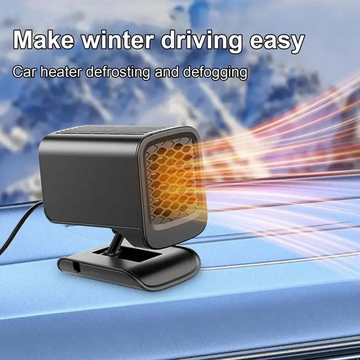 Portable Electric Car Heater 12V Heating Fan Winter Defogger Defroster Demister