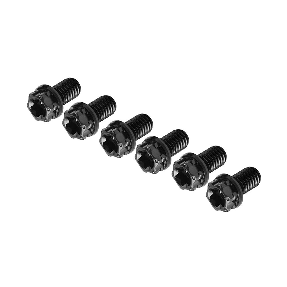 6pcs Bolts Torx Head Flange Screws M6x20mm For Motorcycle Bicycle Black