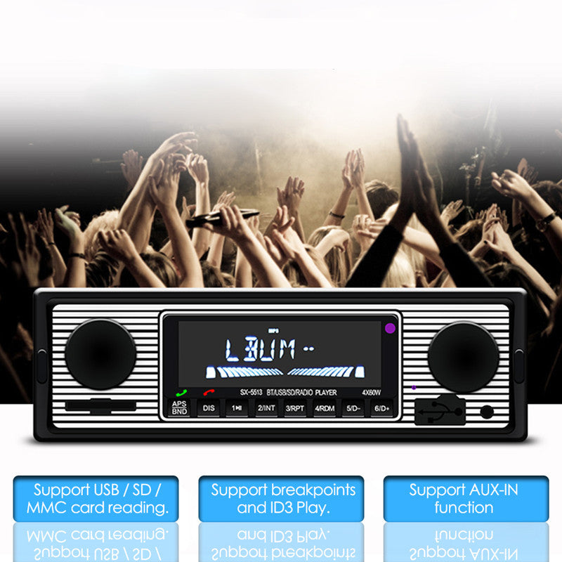 Bluetooth Car 4-Channel Radio Player Stereo FM MP3 USB AUX Audio Player In-dash