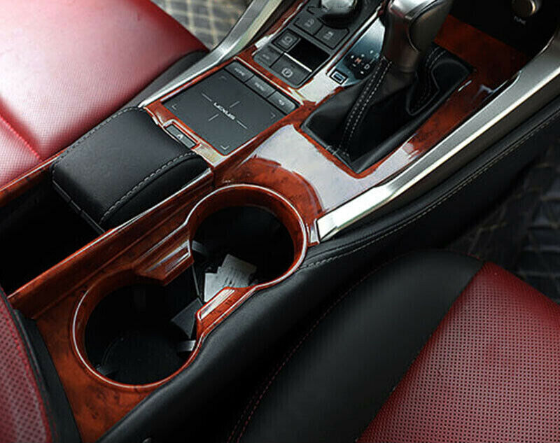 for Lexus NX200T 300h 15-21 Peach Wood Grain ABS Gear Shift Panel Trim Cover 4Pc