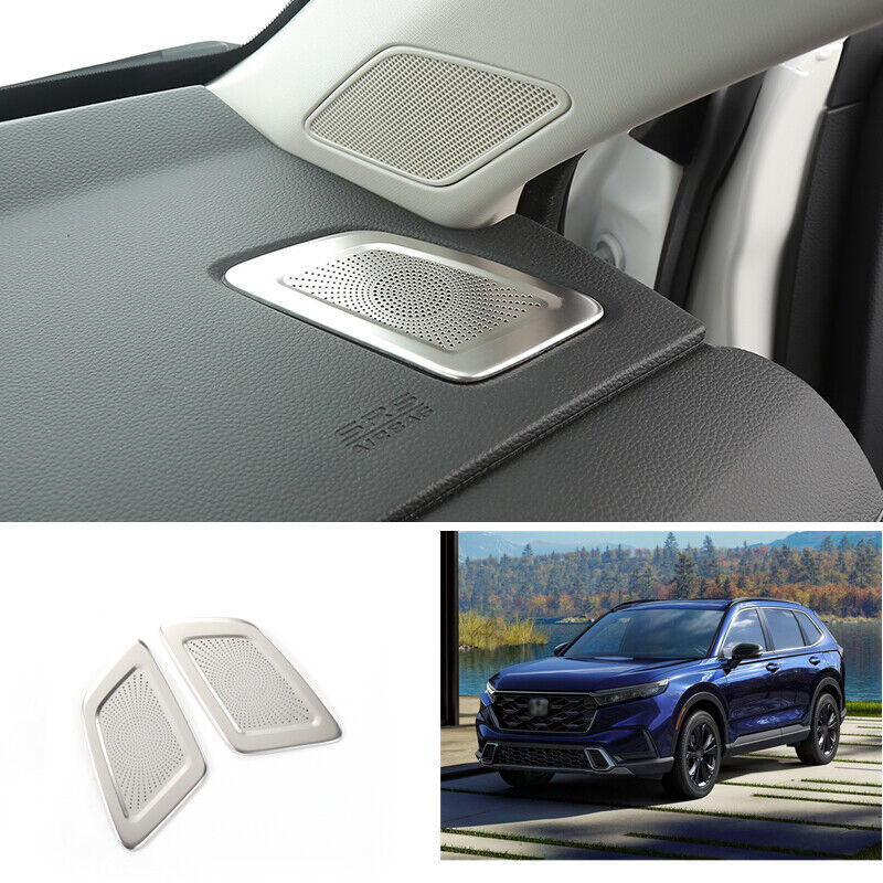 for Honda CR-V CRV 2023-2024 Silver Steel Dash L&R AC Air Outlet Vent Dust Trim