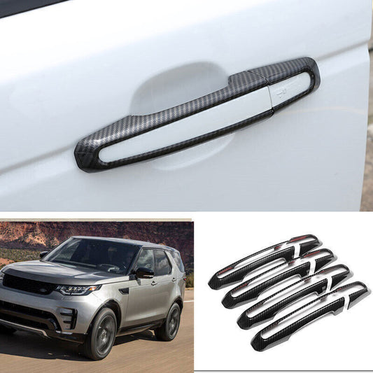 for Land Rover Discovery 5 17-25 Carbon Fiber Out Side Door Handle Cover Trim 8X