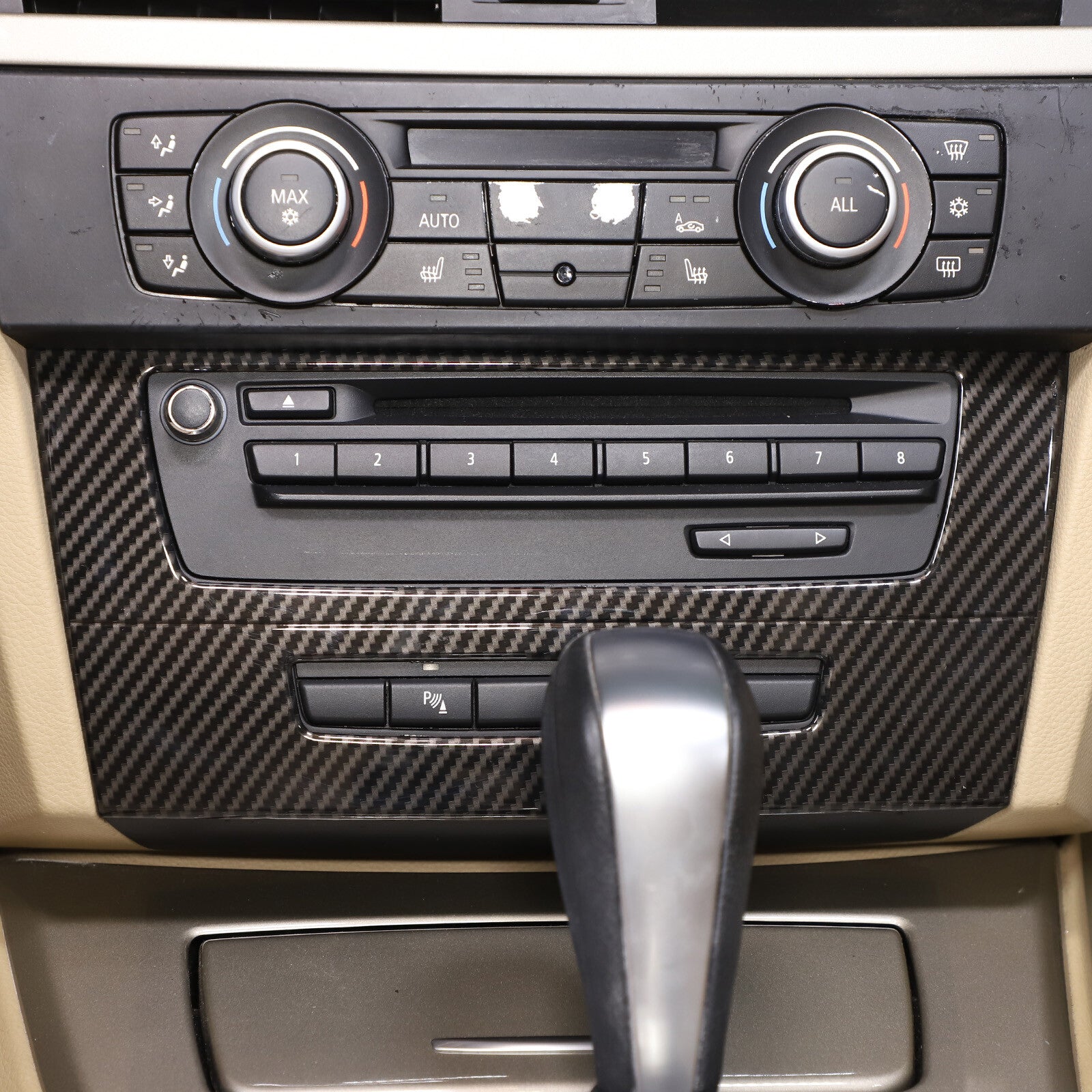 Genuine carbon fiber gear shift knob cover trim for Land Rover for Range Rover Sport 2014-17