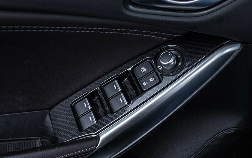 for Mazda 6 Atenza 2017-2019 Carbon Fiber Window Lift Panel Switch Cover Trims