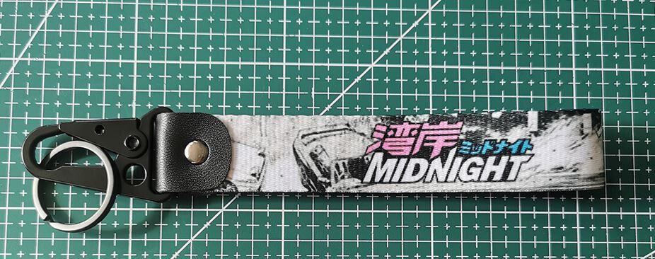 Car keychain/key ring with lanyard, car accessories, midnight white, suitable for Toyota .