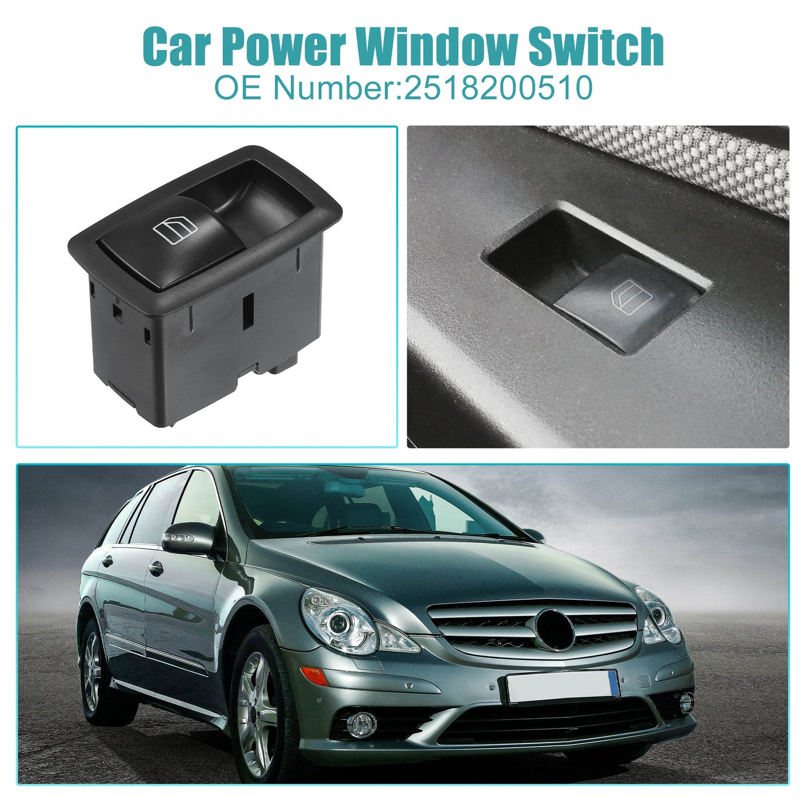 Passenger Side Power Window Switch for Mercedes-Benz ML320 ML350 No.2518200510