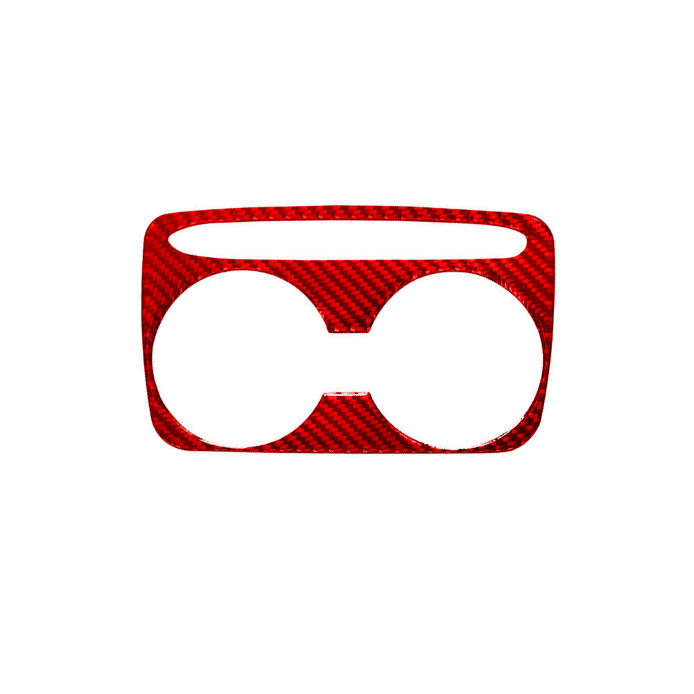 Red Carbon Fiber Rear Cup Holder Frame Trim Cover for KIA Sedona 2015-16 Type B