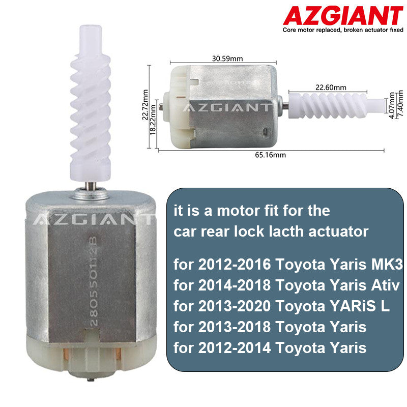 1-piece set of rear trunk lock actuator motors for Toyota Yaris MK3 / Ativ / L