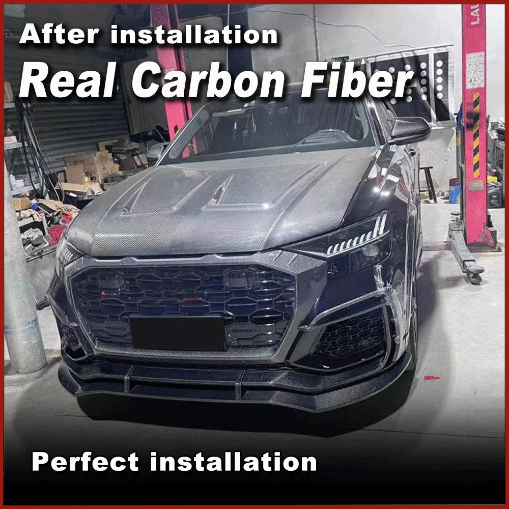 for Audi RSQ8 RS Q8 2020-2023 REAL CARBON Front Kidney Grille Bumper Grill Cover