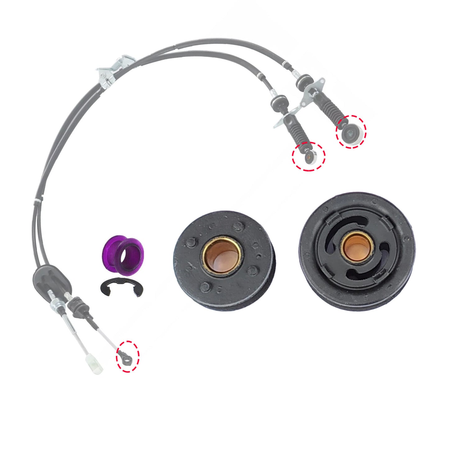 Manual Shifter Cables Linkage Bushing for Honda Accord 2003-07 K24 TSX 5/6 Speed