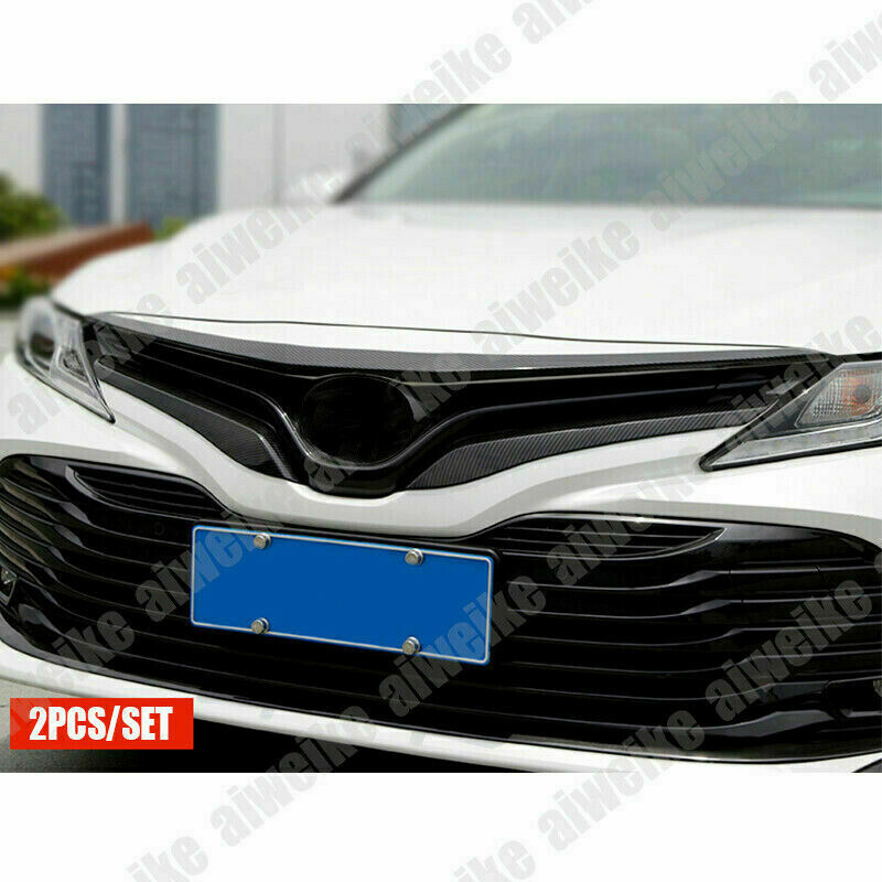 for Toyota for Camry 2018-2023 Car Front Center Grill Grille Cover Trim Carbon Fiber