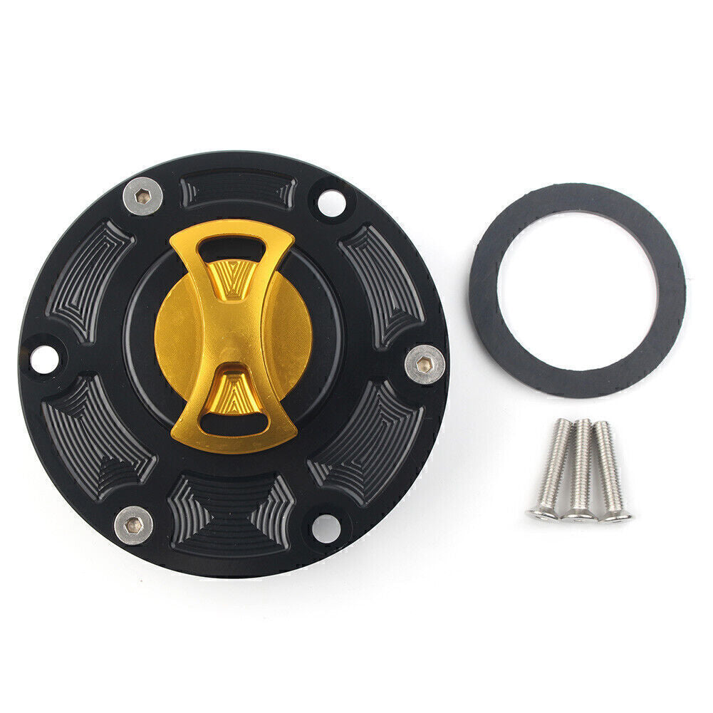 Fit RS125/RS250 RSV1000 Tiger 800 Fuel Gas Tank Cap Cover Gold UK