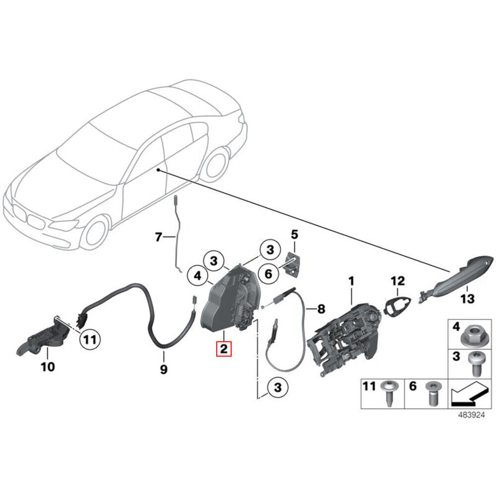 New Door Lock Latch Actuator Front Left Driver Side 51217202143 for BMW E90 E60