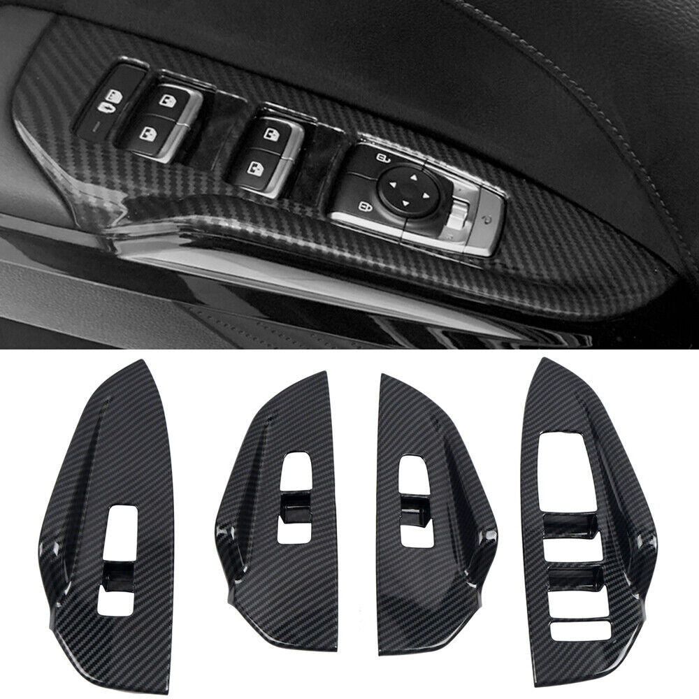 for Kia K5 2021-2023 Carbon Fiber Inner Car Window Lift Panel Switch Cover Trim