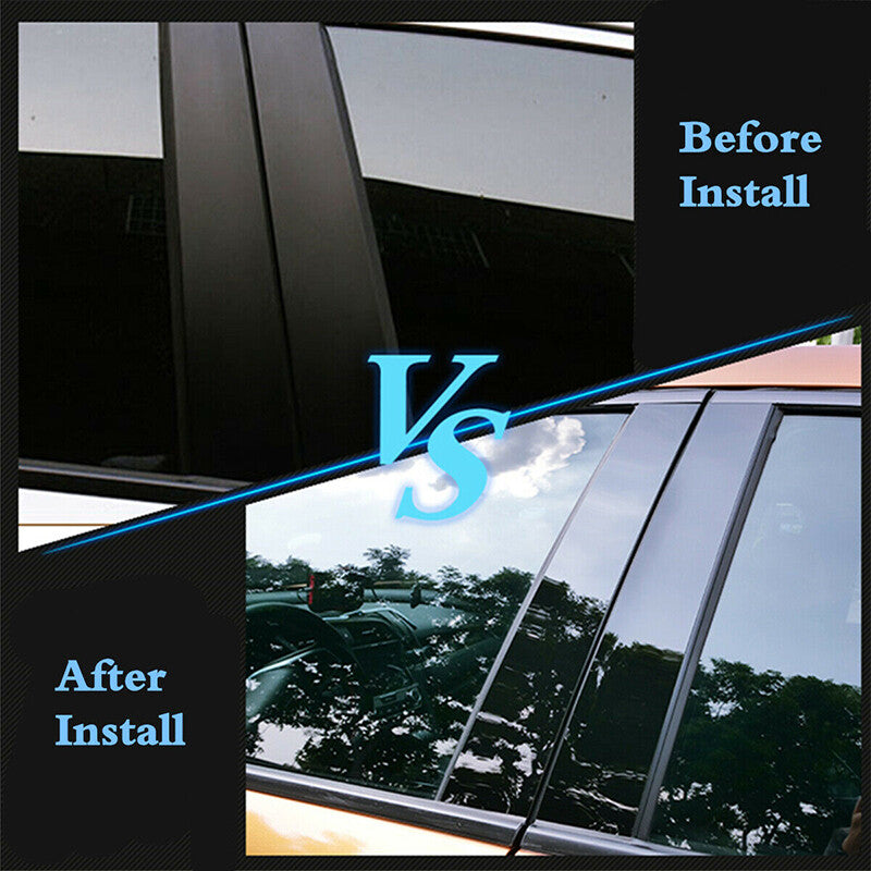 8pcs For 2017 2018 2019 2020 for Hyundai for Elantra Black Door Trim Window Pillar Posts