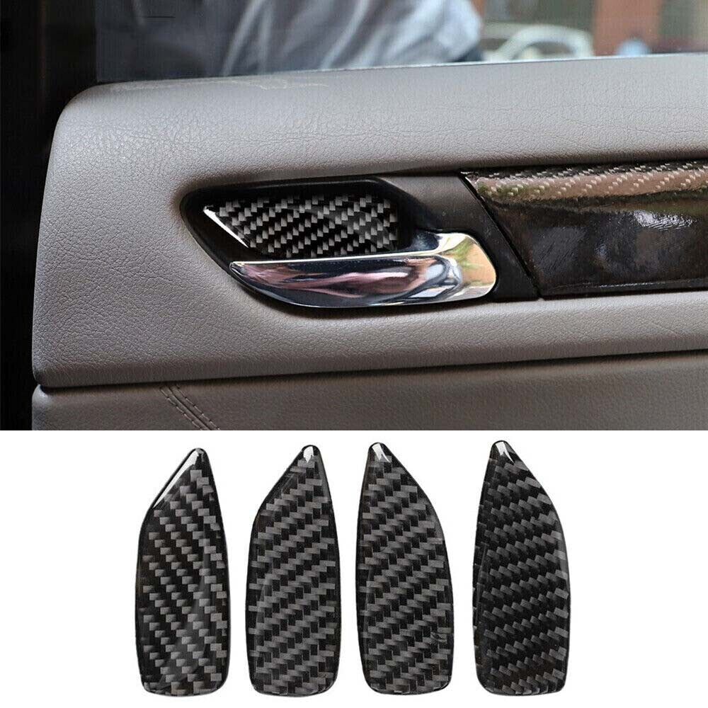 4pcs Carbon Fiber Door Handle Interior Trim for BMW 3 Series E46 1998-2005