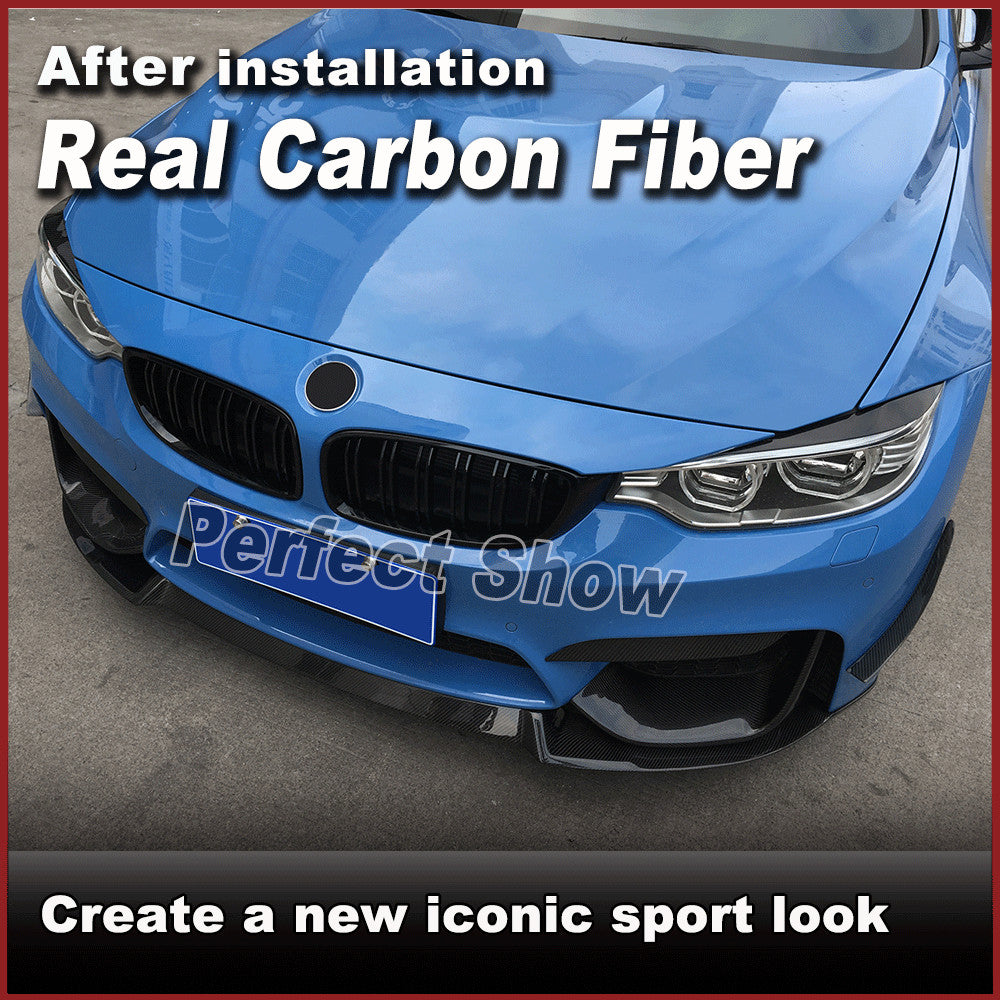 Fit for BMW M4 M3 F32 F80 F36 F82 F83 REAL Carbon Headlight Cover Eyelid Eyebrow