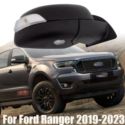 for Ford Ranger 2019-2023 Black Passenger Right Side Mirrors W/Heated Blind Spot
