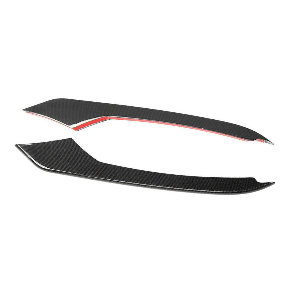 Carbon Fiber Front Fog Light Lamp Eyebrow Cover Trim for Ford for Mustang 2015-2017 2016
