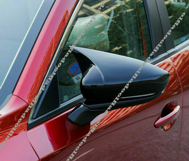 Horn Bright Black Outer Rear View Side Mirror Trim Cover for Mazda CX-30 2020-22