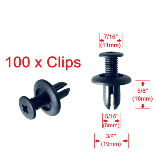 100pcs Fender Bumper for Tucson for Veloster 86590-28000 Fastener Retainer Clips