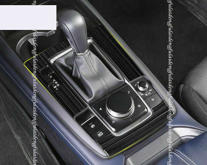for Mazda CX-30 2020-22 Black Steel Central Console Gear Shift Panel Cover Trim