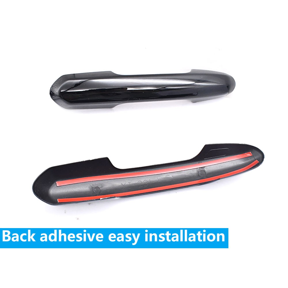For 2019-2025 for Toyota Rav4 Gloss Black for Smart Key Car Door Handle Covers Trims