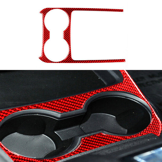 Carbon Fiber Central Cup Panel Trim Interior for Dodge Journey 2009-2010 SXT Red