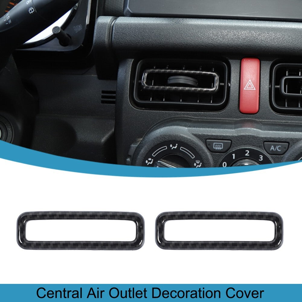 Carbon Fiber Central Air Condition Outlet Cover Trim for Suzuki for Jimny 2019-2023