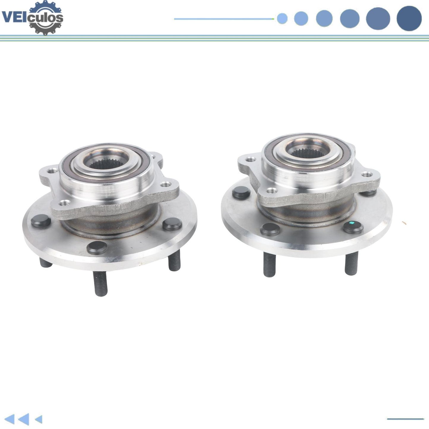 2Pcs Front Left  Right Wheel Hub Bearing Assembly For 2009-2020 for Dodge Journey