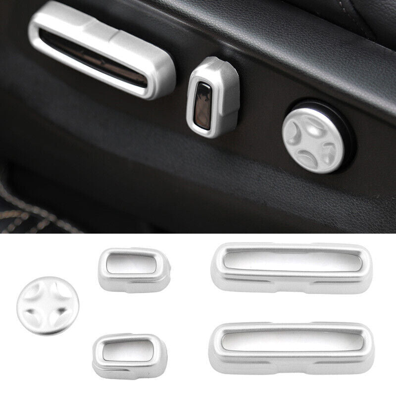 Silver Cover Trim ABS for Seat Adjust Handle Button Fit for Honda CRV CR-V 2017-2021