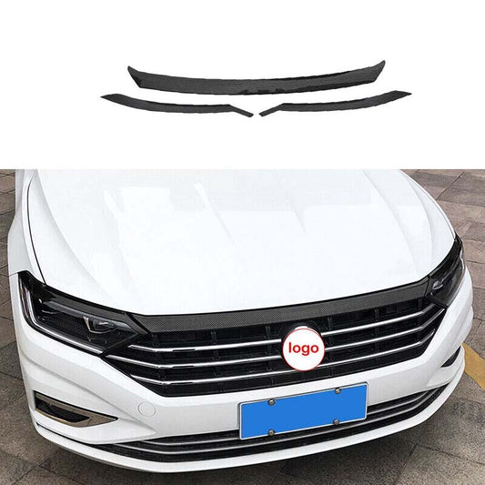 Strip Trim Carbon Fiber Front Engine Hood Grille for Volkswagen for Jetta 2019-2021
