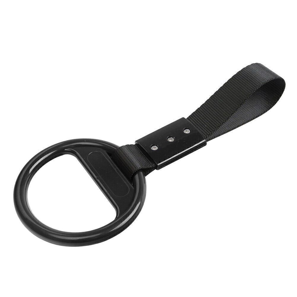 Round Ring Train Bus Handle Hand Strap Drift Charm Tools PVC Plastic All Black