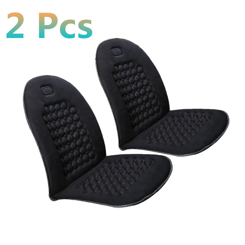 2Pc Car for Seat Cover Cushion Pad Warm Ball Massage Protector Comfortable Falx Mat