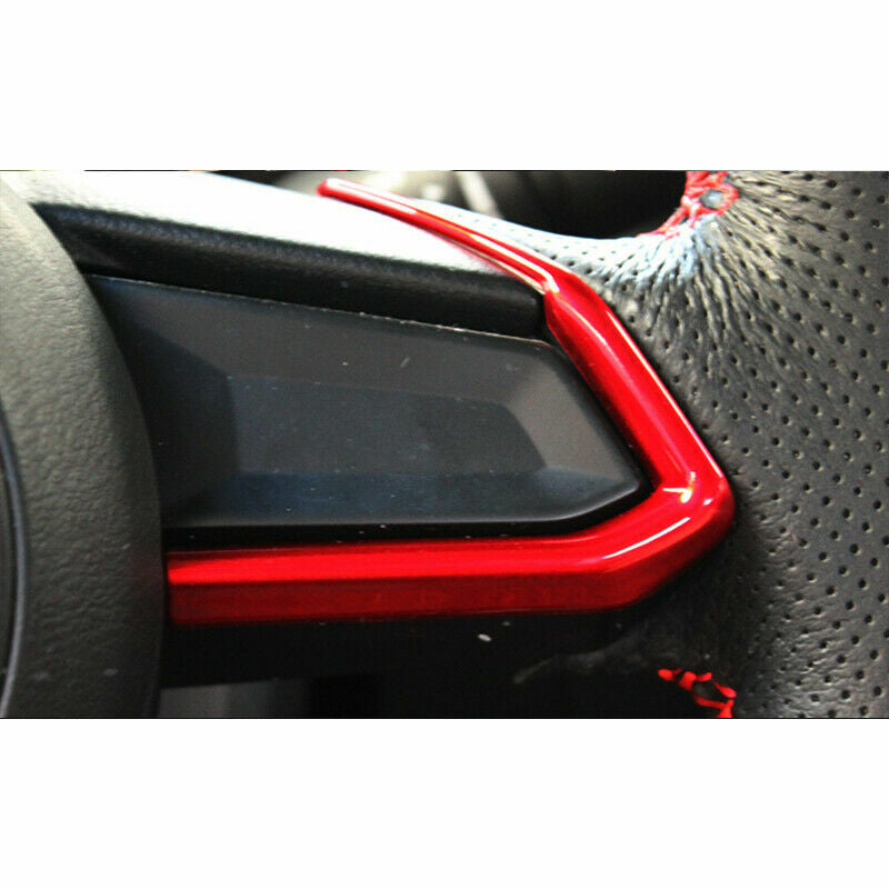 2Pcs Red Steering Wheel Cover Trim Fit for Mazda3 Mazda6 cx-5 CX-4