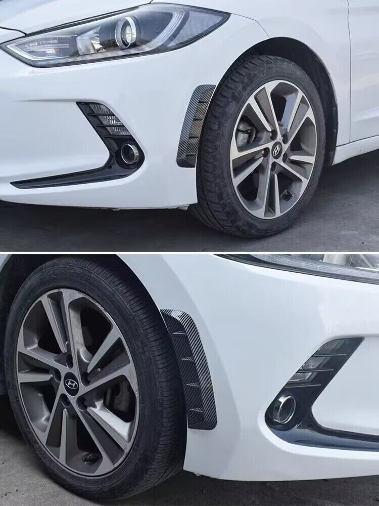 2pcs Carbon Fiber Car Side Fender Vent Air Wing Cover Trim Outdoor Accessories
