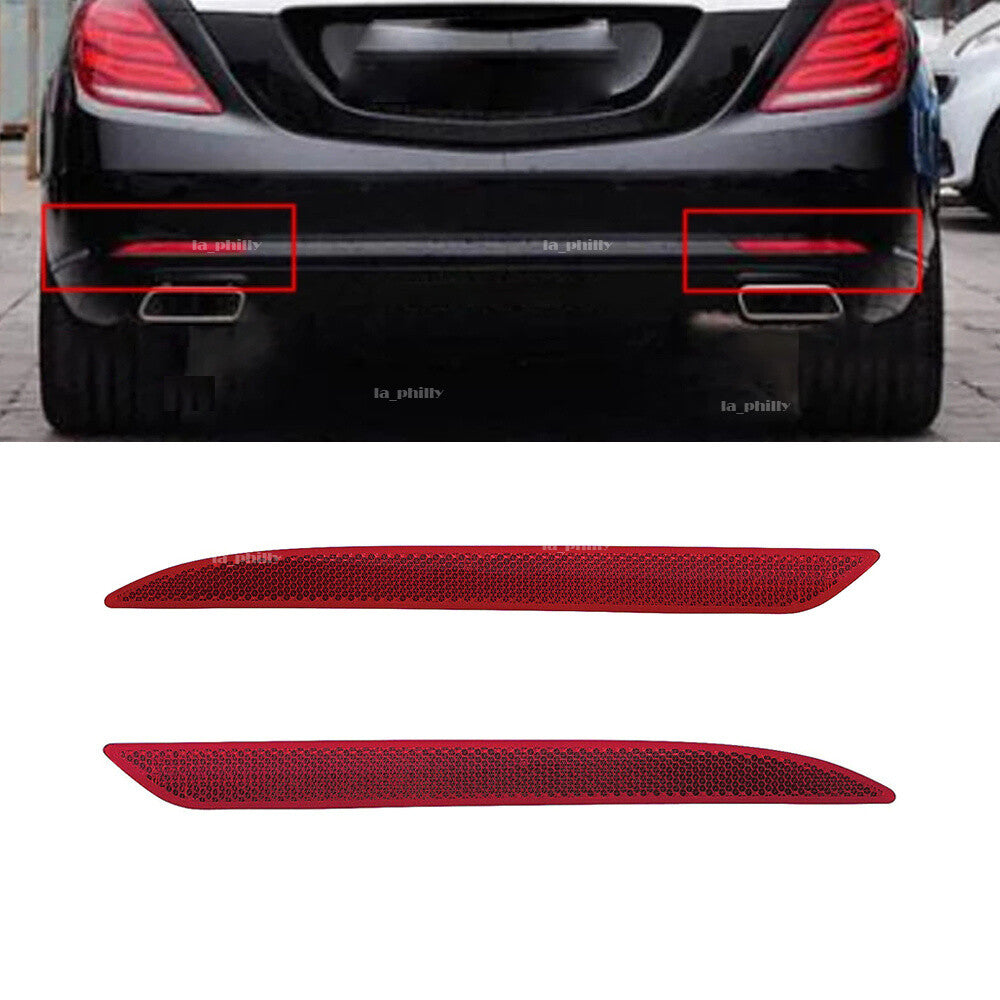 2pcs Rear Right +Left Bumper Reflector Light for Mercedes for Benz S Class W222 AMG