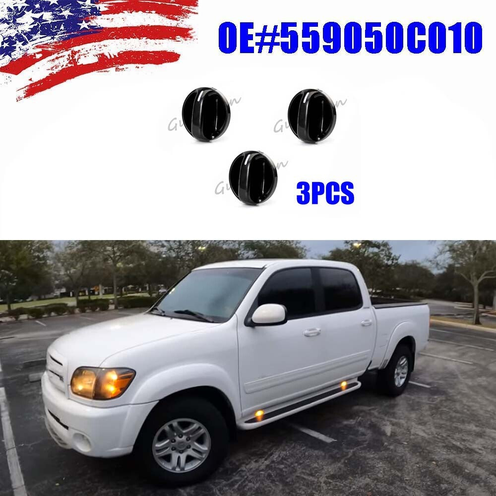 3PCS Control Knobs Dials Heater A/C Fan 559050C010 for TOYOTA TUNDRA 00-06 02 03