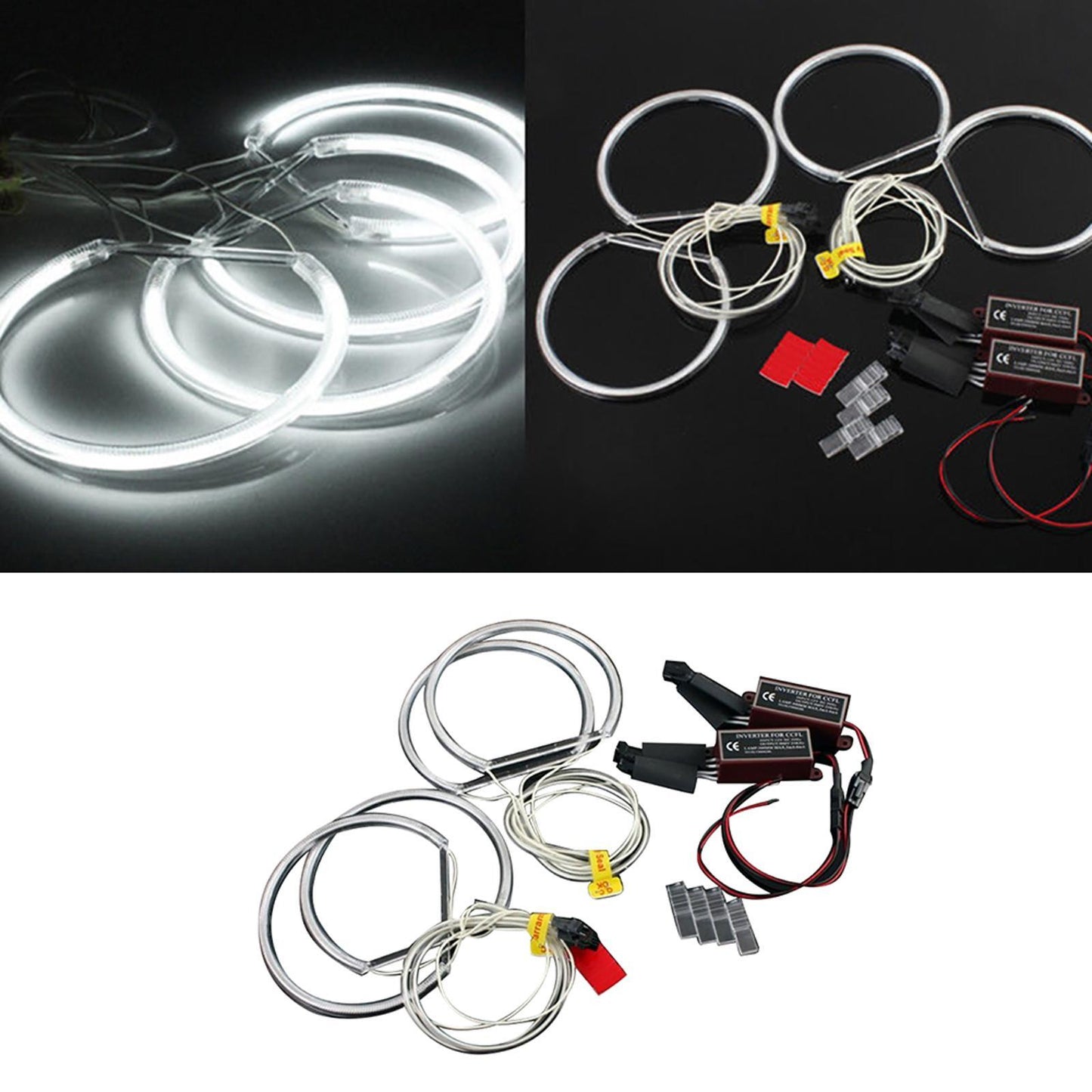 4Pcs 8000K Xenon CCFL Angel Eyes Halo Rings Lights Lamp for BMW E36 E39 E46