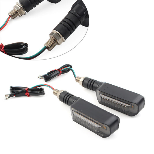 2x M10 LED Turn Signal Flasher Blinker Brake Stop Tail Light DRL