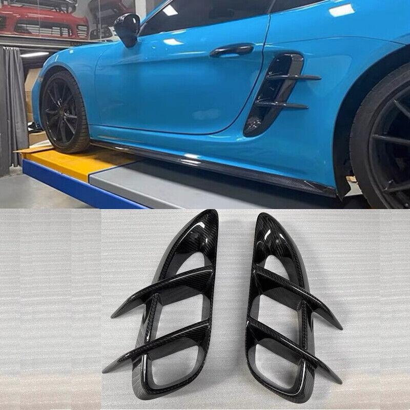 Carbon fiber side vents for Porsche 718 Cayman 982 TAKD