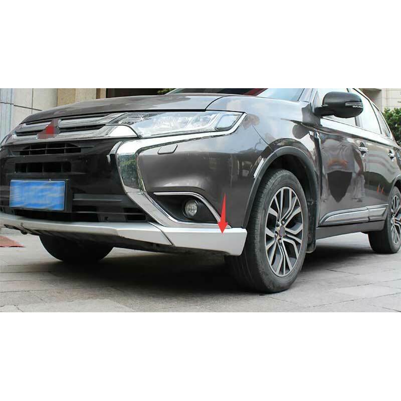 Silver Front Bumper Lip Spoiler Aprons Covers for Mitsubishi Outlander 2016-2020
