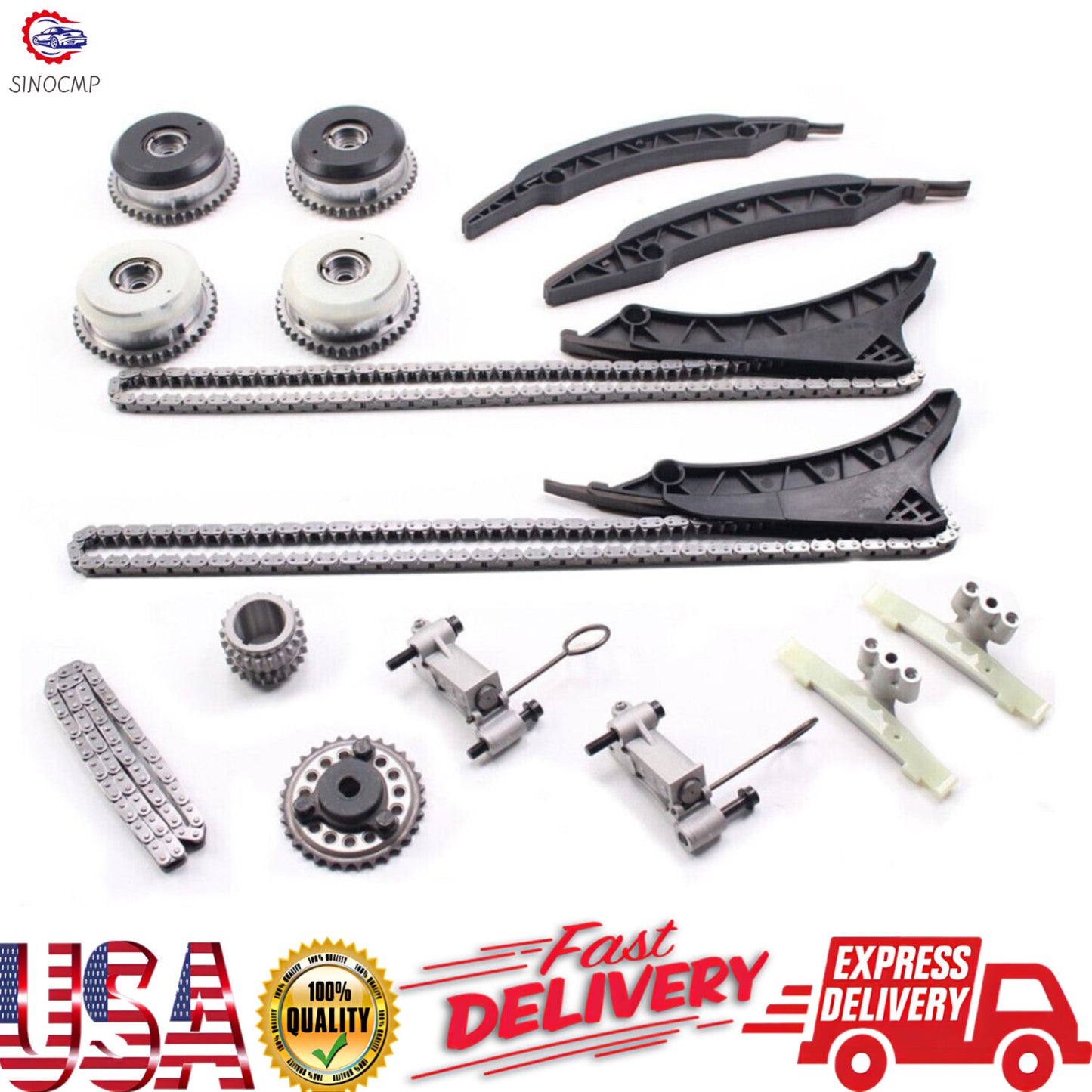 N63B44A Timing Chain Kit Camshaft VVT Gears for BMW 750i X5 X6 F10 E70 E71 550i
