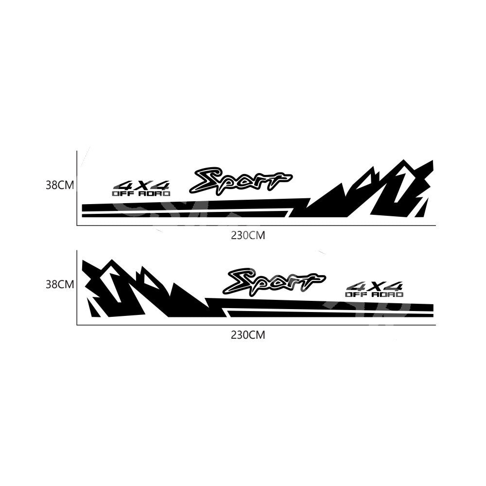 Side Stripes Body Decals Racing Graphics Sticker Fit for Ford Ranger 2001-2023